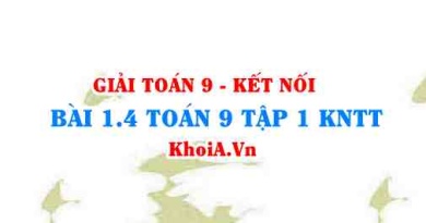 Bài 1.4 SGK Toán 9 tập 1 Kết nối tri thức